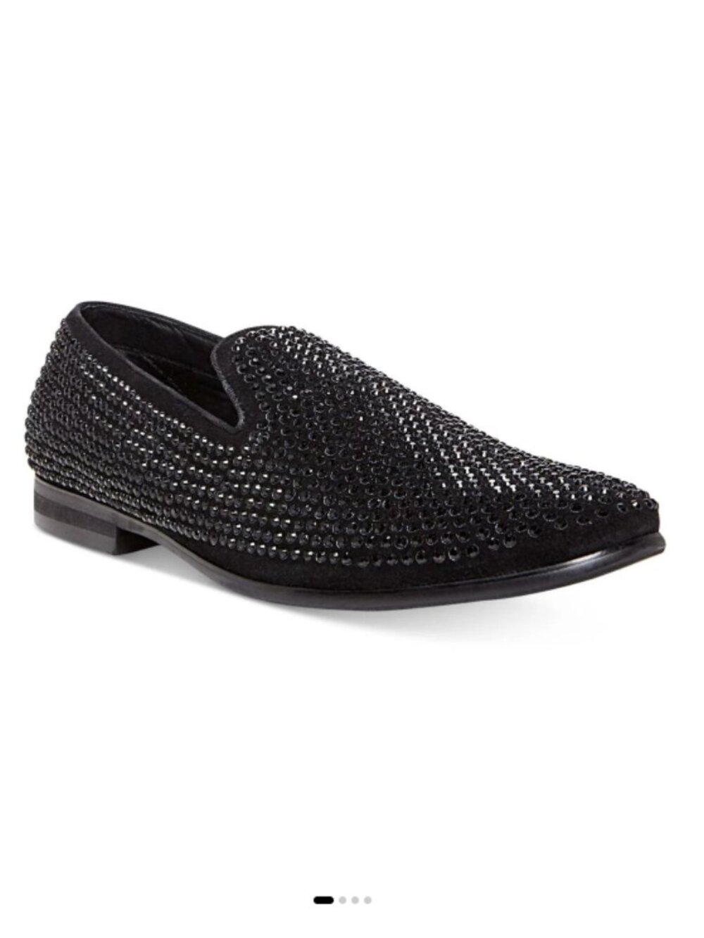 Steve Madden Black Men's Caviarr Rhinestone Loafers Studded 13